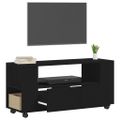 vidaXL TV skrinka čierna 102x34,5x43 cm spracované drevo
