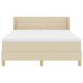 vidaXL Posteľ s pružinovým rámom s matracmi Krémová 140 x 190 cm látka
