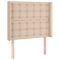 VidaXL Čelo postele kapučínové 93x16x118/128 cm umelá koža