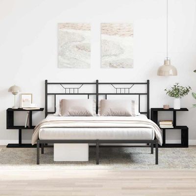 vidaXL Nočný stolík 2 pcs Čierny dub 50 x 30 x 51,5 cm