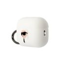 Púzdro Karl Lagerfeld pre Airpods Pro 2 KLAP2RUNIKH biela 3D Silikón NFT Karl