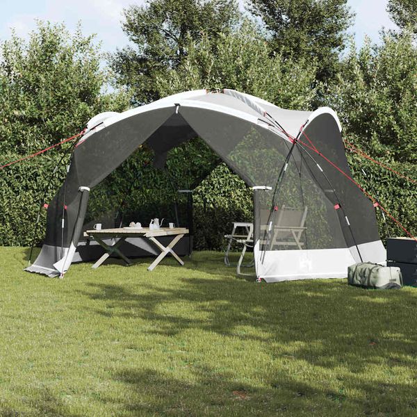 vidaXL Stan s moskytiérou so strechou Sivá 434 x 434 x 230 cm