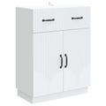 vidaXL Servírovacia skriňa Biela 66 x 34,5 x 87 cm Kompozitné drevo