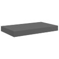 vidaXL Plávajúce nástenné police 2 ks, lesklé sivé 40x23,5x3,8 cm, MDF