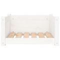 vidaXL Pelech pre psa biely 55,5x45,5x28 cm masívne borovicové drevo