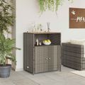 vidaXL Skrinkový Sivá 70 x 50 x 87 cm Polyester a Roly Rattan