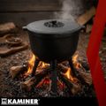 Litinový kotlík smaltovaný 10 l so stojanom Kaminer 27376 Litinový kotlík smaltovaný 10 l se stojanem Kaminer 27376