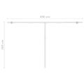 vidaXL Ručne zaťahovacia markíza s LED 450x300 cm krémová