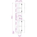 vidaXL Kúpeľňový kabinet s otvorenou poličkou EDE Betónovo sivá