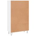 vidaXL Vysoká skrinka lesklá biela 69,5x31x115 cm kompozitné drevo