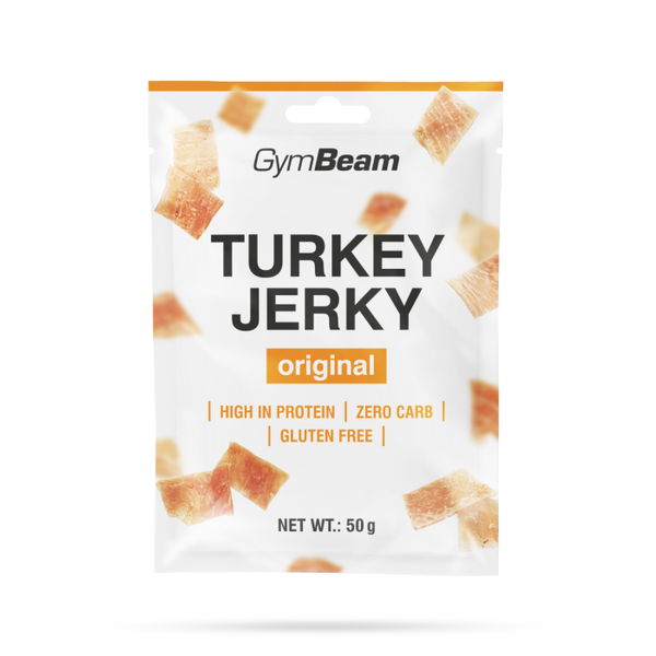 Sušené mäso Turkey Jerky - GymBeam, 50 g