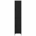 vidaXL Highboard Čierny dub 34,5 x 34 x 180 cm Kompozitné drevo