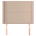 vidaXL Čelo postele so záhybmi kapučínové 93x16x118/128 cm umelá koža