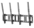 Neomounts NS-WMB200PBLACK/Držák displeje/na stěnu/40-52"/menu board vertikální sklopný/VESA 400X600/nosn. 2x50kg/2 disp Držák, VESA, nástenný, pro dva ploché monitory/TV, úhloprícka 40"-52", náklon 10°, rotace 6°, nosnost 2× 50kg, cerný