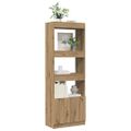 vidaXL Vysoká skrinka dub artisian 63x33x180 cm kompozitné drevo
