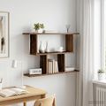 vidaXL Stenná polica Staré drevo 80 x 15 x 50,5 cm Kompozitné drevo