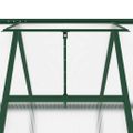 vidaXL Skleník so základovým rámom zelený 334x169x202 cm hliník