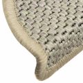 vidaXL Samolepiace nášľapy na schody, sisalový vzhľad 30 ks 56x17x3 cm
