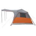 vidaXL Rodinný stan so strechou Šedá a oranžová 305 x 275 x 190 cm