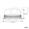 Výstražný maják pevný W03B s 3 skrutkami R65 R10 36LED 12 / 24V IP56