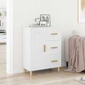 vidaXL Komoda biela 69,5x34x90 cm spracované drevo