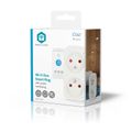 Chytrá DUO zásuvka NEDIS WIFIP141EWT /Wi-Fi/merič spotreby/16A/3680W/biela