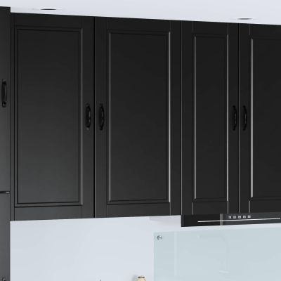 vidaXL Nástenná skrinka PORTO Čierna 50 x 31 x 100 cm Kompozitné drevo