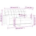 vidaXL 2-miestna pohovka s vankúšmi tmavosivá 120 cm látka