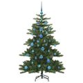 vidaXL Umelý Sklápací Vianočný Stromček Zelená 150 cm PVC a oceľ
