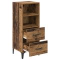 vidaXL Servírovacia skriňa Staré drevo 34 x 34.5 x 90 cm