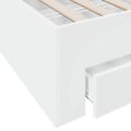 vidaXL Posteľný rám so zásuvkami biely 90x190 cm kompozitné drevo