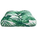 vidaXL Poduška na paletovú pohovku vzor listov 60x40x12 cm látka