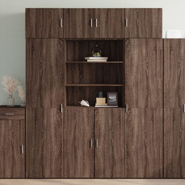 vidaXL Úložná lavička hnedý dub 80x42,5x50 cm kompozitné drevo