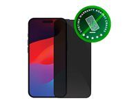 Ochrana obrazovky pre mobilný telefón - s bezpečnostným filtrom - farba rámu čierna - pre Apple iPhone 15 Pro