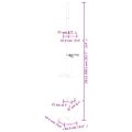vidaXL Strom pre mačky od podlahy po strop tmavosivý 263,5-289,5 cm