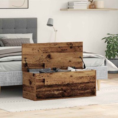 vidaXL Úložná krabica Staré drevo 90 x 35 x 35 cm Kompozitné drevo