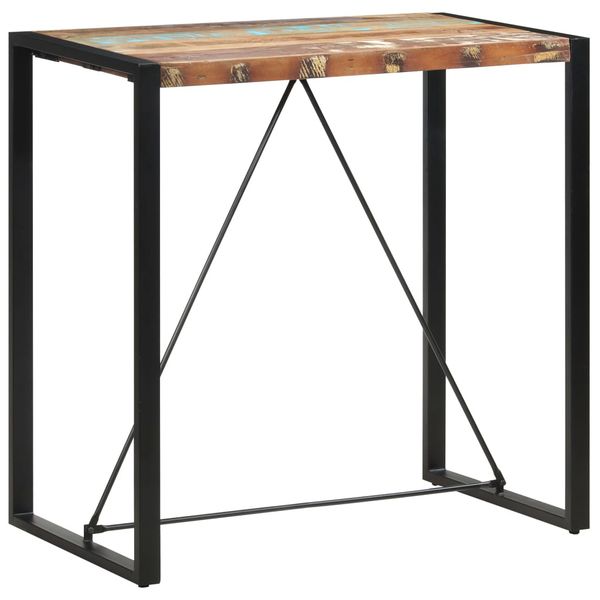 vidaXL Barový stolík 110x60x110 cm masívne recyklované drevo