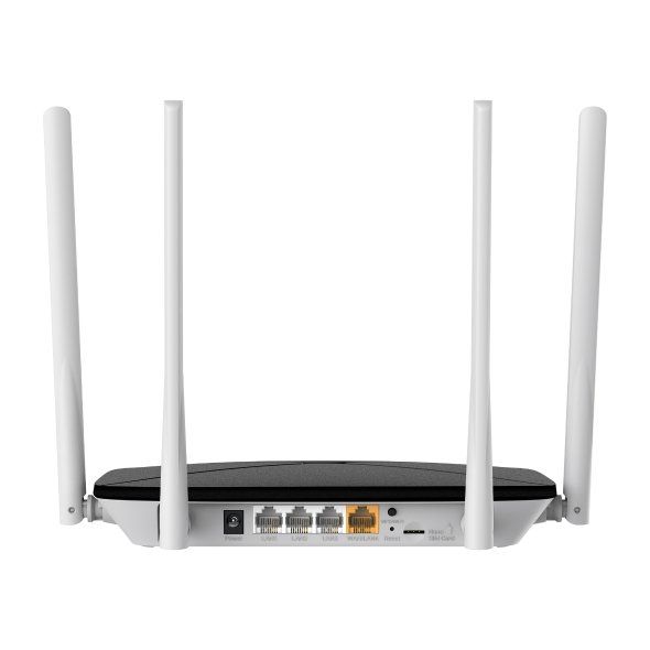 Modem TP-Link Mercusys MB135-4G AC1200, LTE s WiFi routerom, 3x LAN, 1x WAN, 1x slot SIM, 2,4/5GHz