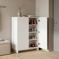 vidaXL Skrinka na topánky 73 x 38 x 87,5 cm Kompozitné drevo Biela