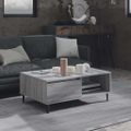 vidaXL Konferenčný stolík sivý sonoma 90x60x35 cm kompozitné drevo