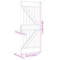 vidaXL Dvere NARVIK 85 x 210 cm Masívne borovicové drevo (neupravené)