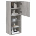 vidaXL TV skrinka s LED svetlami sivá sonoma 40,5x30x102 cm