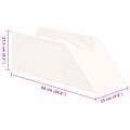 vidaXL Vankúš na nohy 68 x 25 x 21,5 cm Pevný PU pena Biela