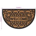 vidaXL Rohožka pred dvere okrúhla 45x75 cm guma a kokosové vlákno