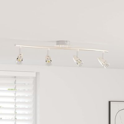 vidaXL Stropné bodové svetlo so bodmi Niklová 61 x 10 x 12,5 cm Kov