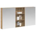vidaXL Set kabinetov do kúpeľne 3 ks 140 x 14,5 x 70 cm