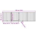 vidaXL Brána pre psa s dverami skladacia 4 panely 320cm topoľové drevo