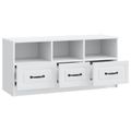 vidaXL TV skrinka Biela 102 x 34,5 x 47 cm Kompozitné drevo