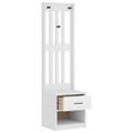 vidaXL Halový strom SANDNES biela 45x40x159,5 cm masívna borovica