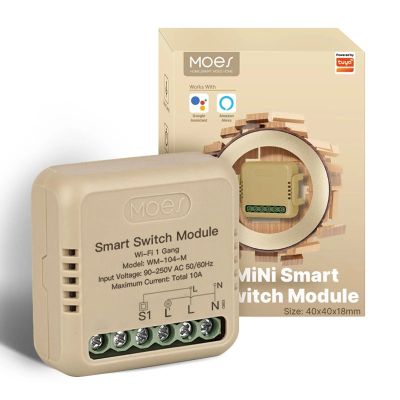 Smart ovládač osvetlenia MOES Switch Module MS-104B-M WiFi Tuya